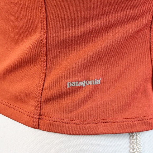 Patagonia Capilene Tank Spandex Blend Orange Sz M - Picture 4 of 6